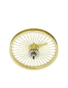 16 Steel Coaster Wheel 72 Spoke 14gGold 3/8 Axle Single...